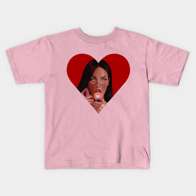 Jennifer’s Body Heart Kids T-Shirt by thelamehuman